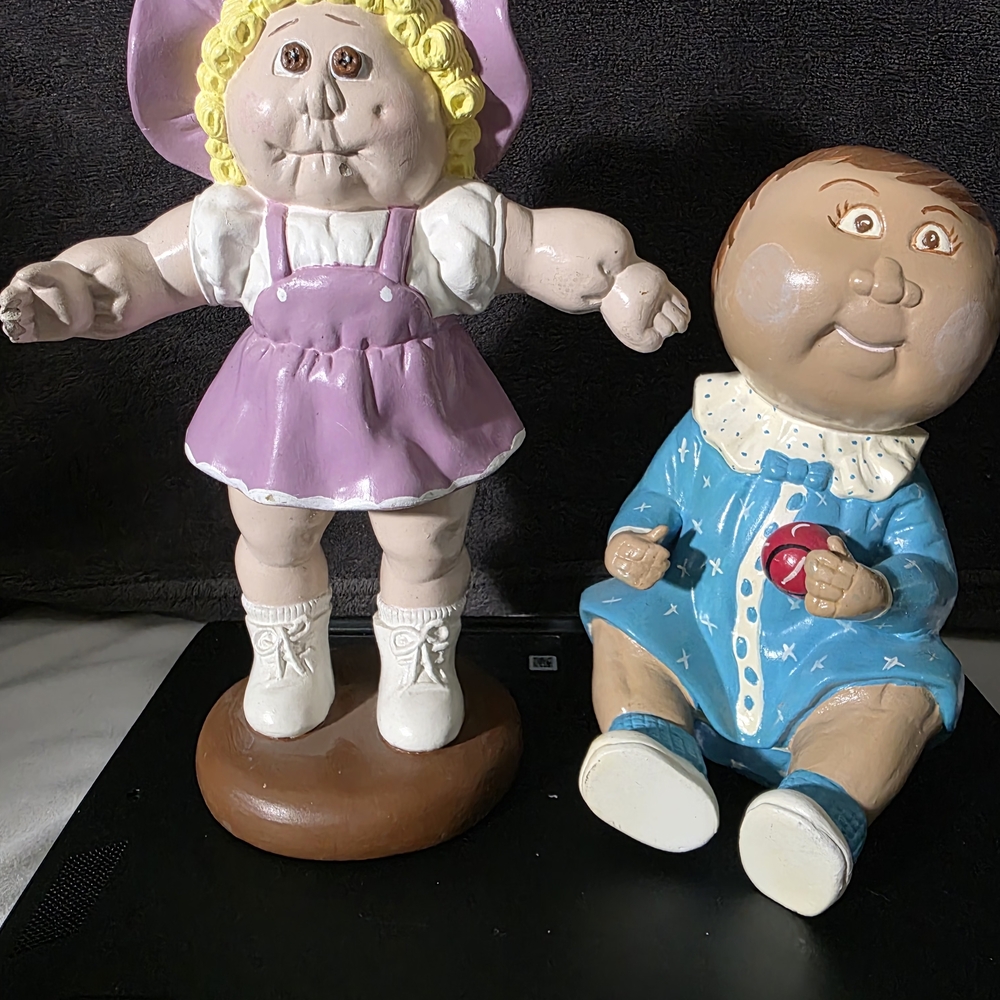 Porcelin Cabbage Patch Kid Doll Set - Pink and Blue Collectors